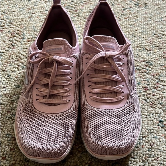 Skechers Pink Sneakers with Knit Texture and Memory Foam - Picture 4 of 6